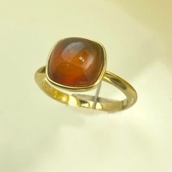 18 kt rosé gouden ring met hessoniet