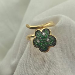 18 kt rosé gouden ring met tsavoriet uit de Alasia collectie
