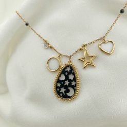 18 kt rosé gouden collier uit de Alcoro collectie.