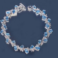 Schitterend collier van A-kwaliteit aquamarijn